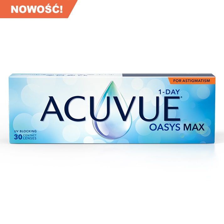 Nowość: ACUVUE® OASYS MAX 1-Day for Astigmatism – MAX komfort i stabilne widzenie
