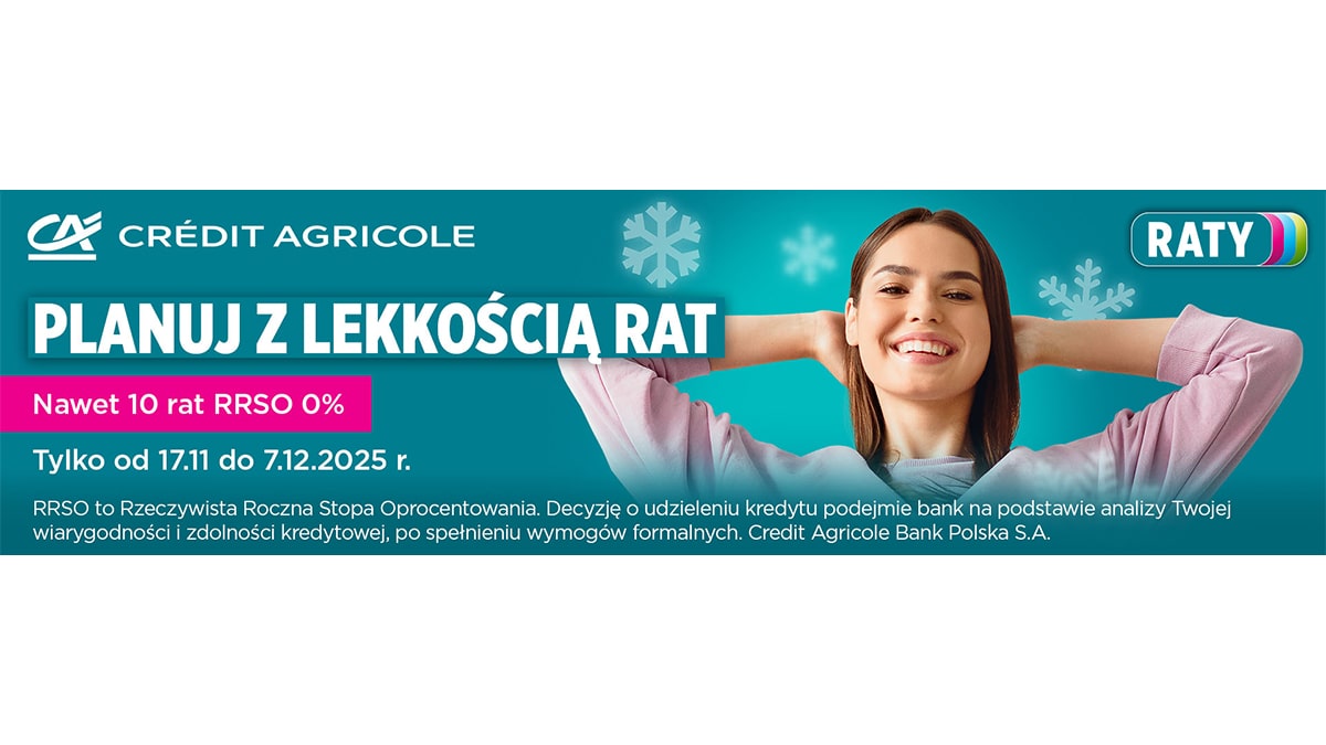 Raty 0% z Credit Agricole w TwojeSoczewki.pl – kup teraz, zapłać w 10 ratach