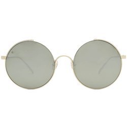 Gigi Barcelona damskie okulary przeciwsłoneczne, duże okrągłe szkła w kolorze szarym